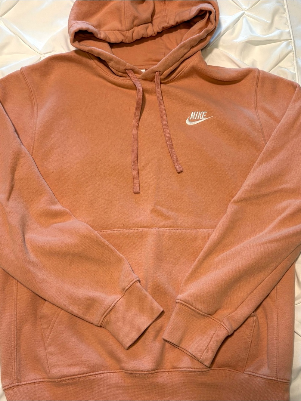 Nike Women’s Club Fleece Pullover Hoodie Light Madder Root Peach Size Small